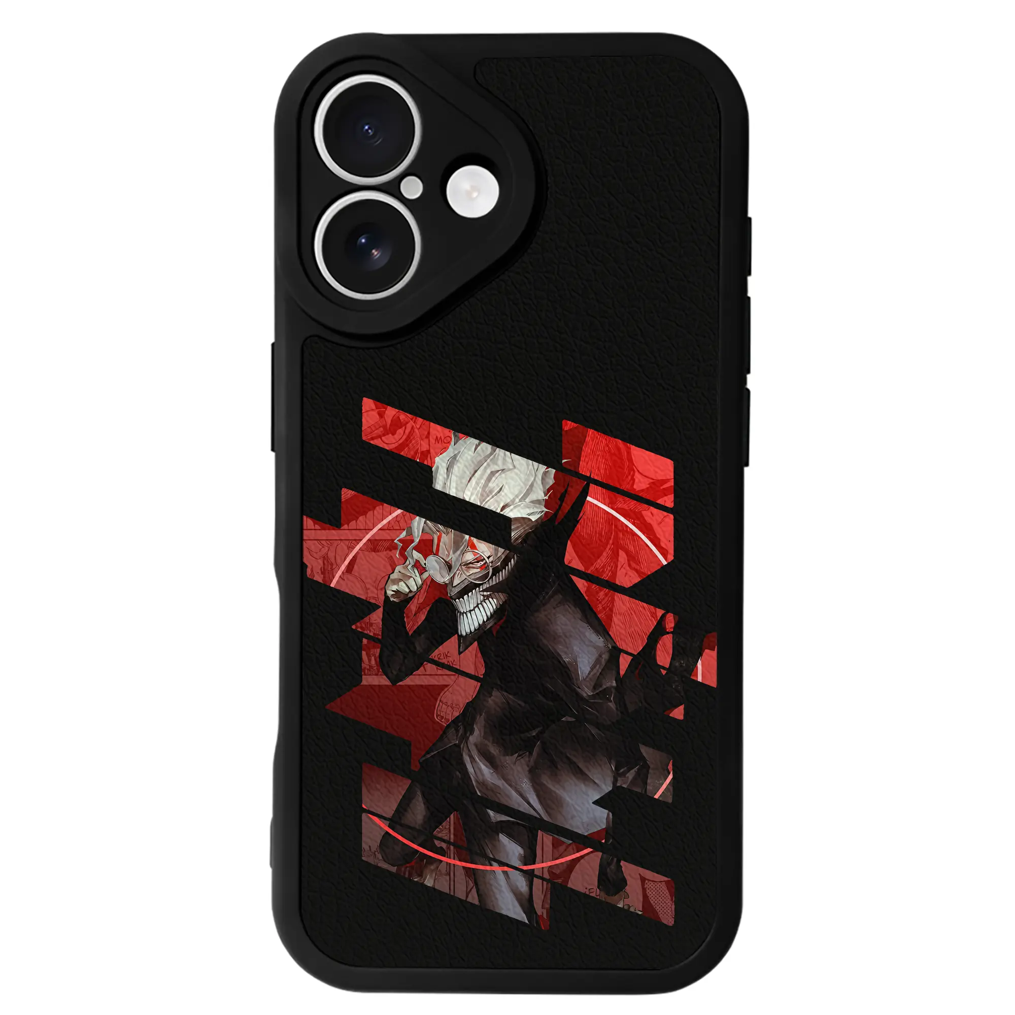 ダンダダン グッズ,オカルン - IPhone 16シリーズ対応 ・ シリコンスマホケース ・ レザー調 ・ 高精度フィット ・ 耐衝撃 ・ ワイヤレス充電対応 ・ 精密カット